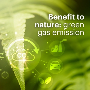 Benefit to nature green gas emission